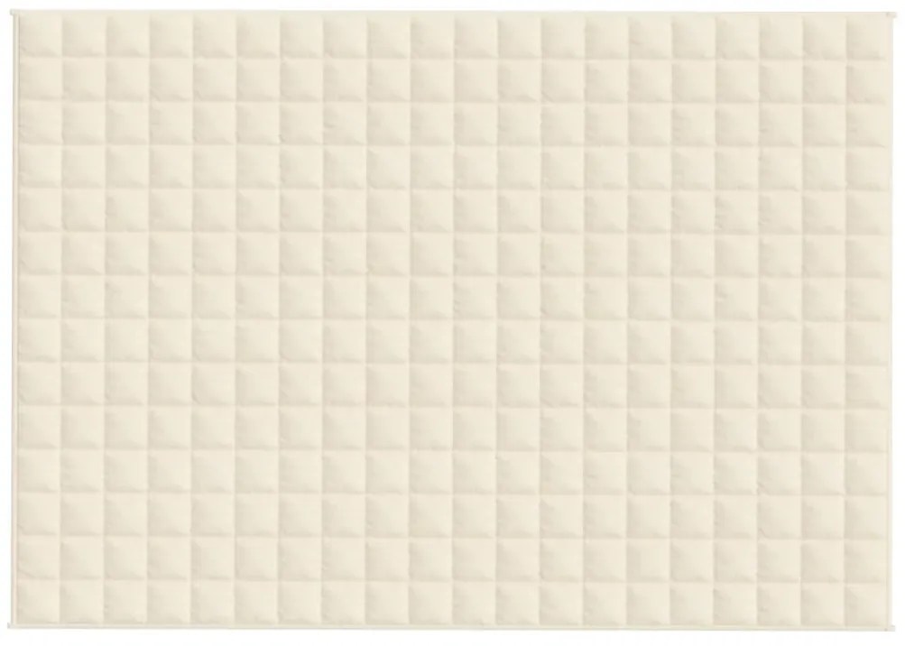 Manta pesada 10 kg 138x200 cm tecido creme-claro