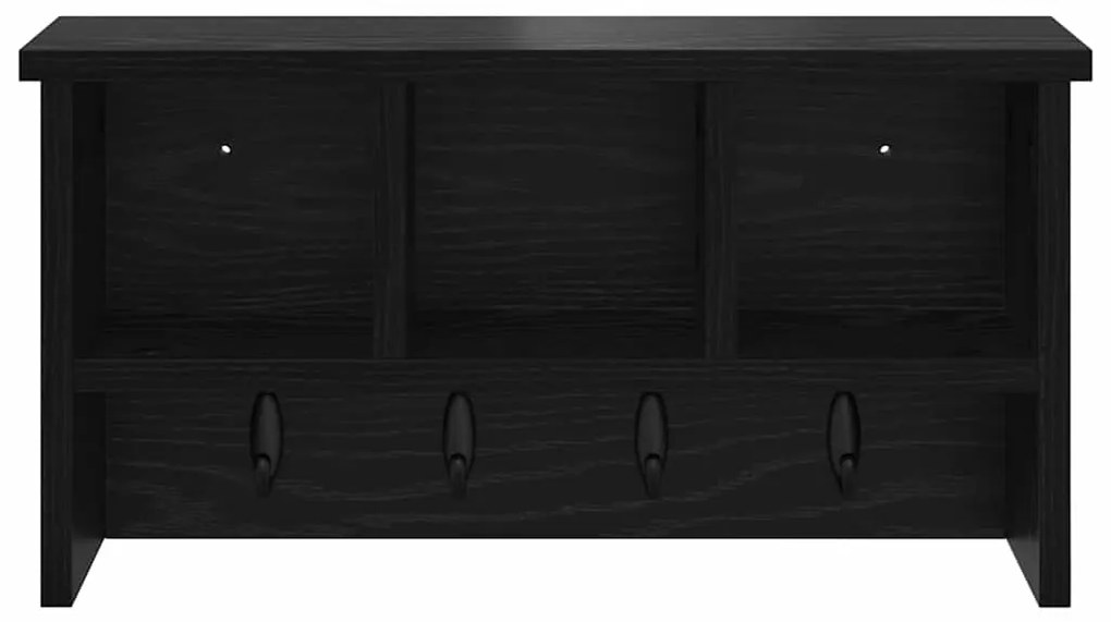 Cabideiro de Parede Carvalho preto 50 x 16 x 26 cm
