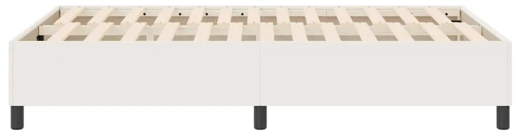 Cama Box Spring vidaXL Creme Casal Pequeno Tecido Corda