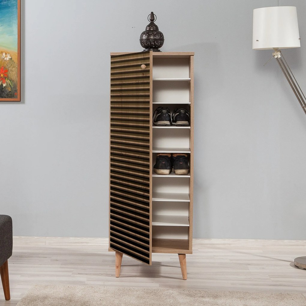 Armário para Calçado Filinta – Carvalho Sonoma – 50x135x38 cm