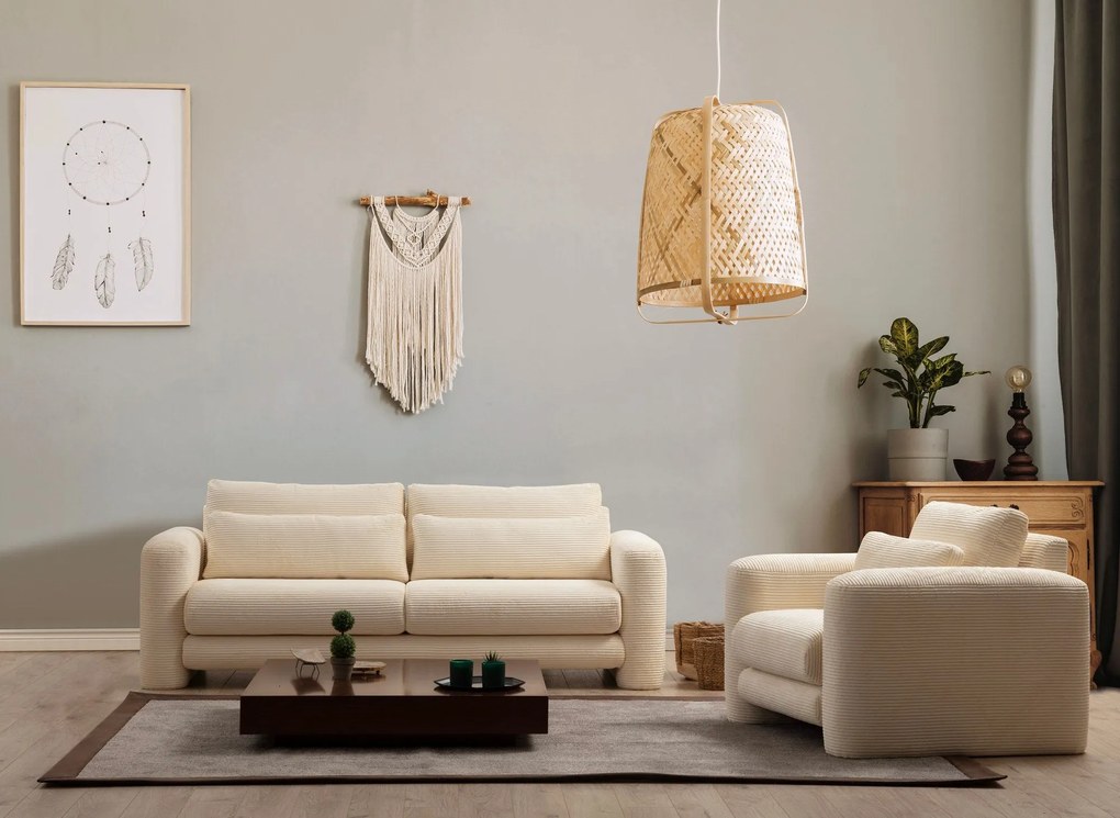 Sofá de 2 Lugares Lily – Bege – 180x97x73 cm