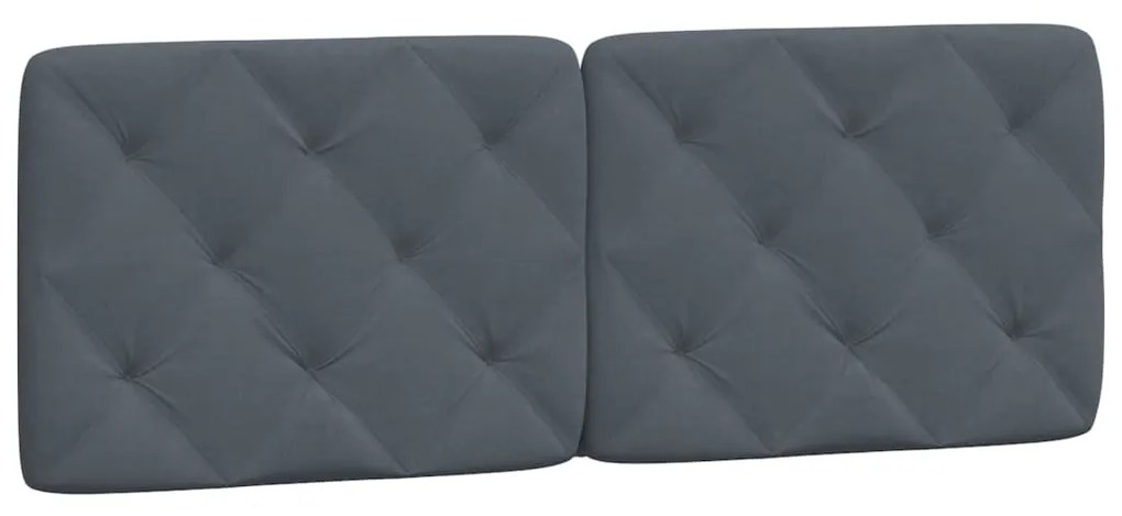 Estrutura de cama sem colchão 140x190 cm veludo cinzento-escuro