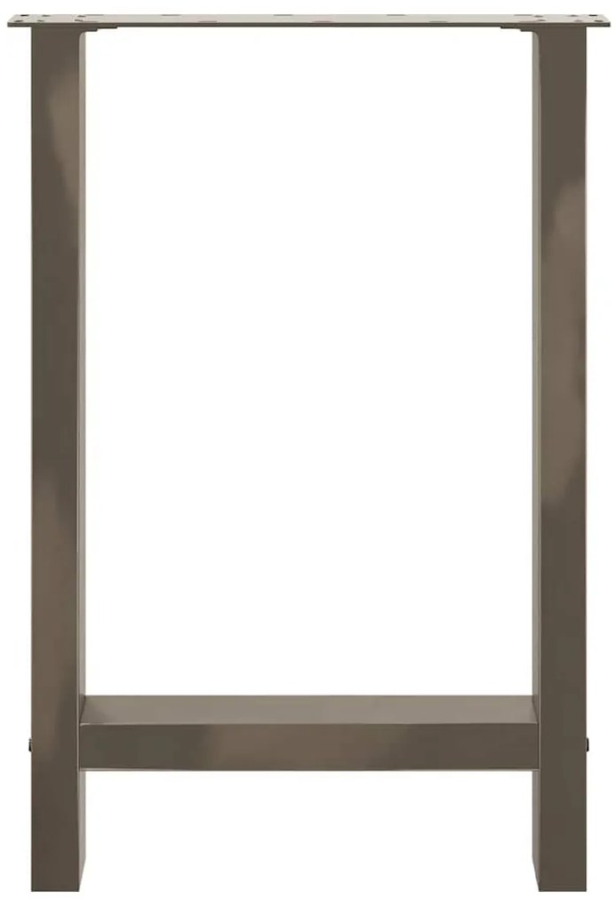 Pés para mesa de jantar em aço natural, 2 peças, 50x(72-73) cm, aço