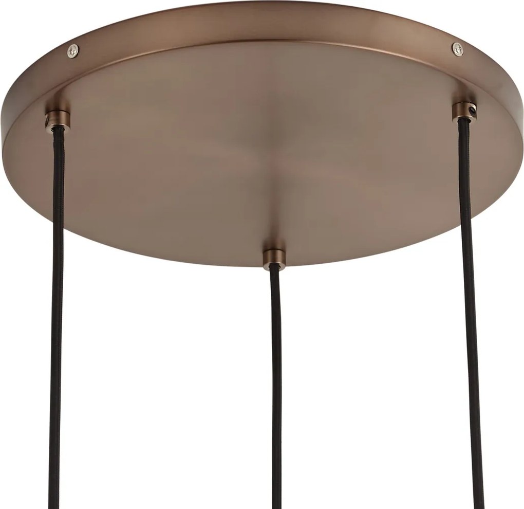 Candeeiro Suspenso de Design Bronze Escuro 3 Luzes - Ard