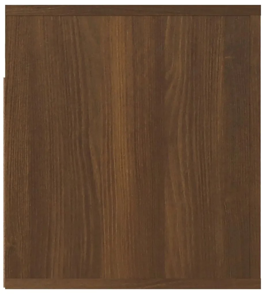 Mesas de cabeceira parede 2 pcs 50x36x40 cm carvalho castanho