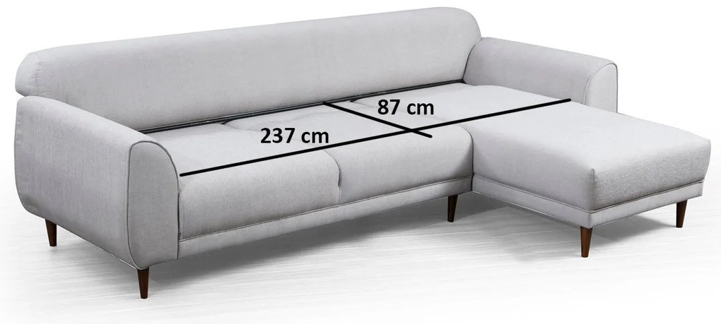 Sofá-Cama de Canto Image Corner – Bege – 287 x 169 cm