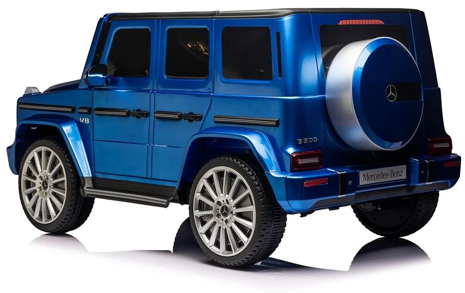 Carro elétrico bateria 4x4 12V para Crianças Mercedes-Benz G500, módulo de música, banco de couro, pneus de borracha EVA Azul
