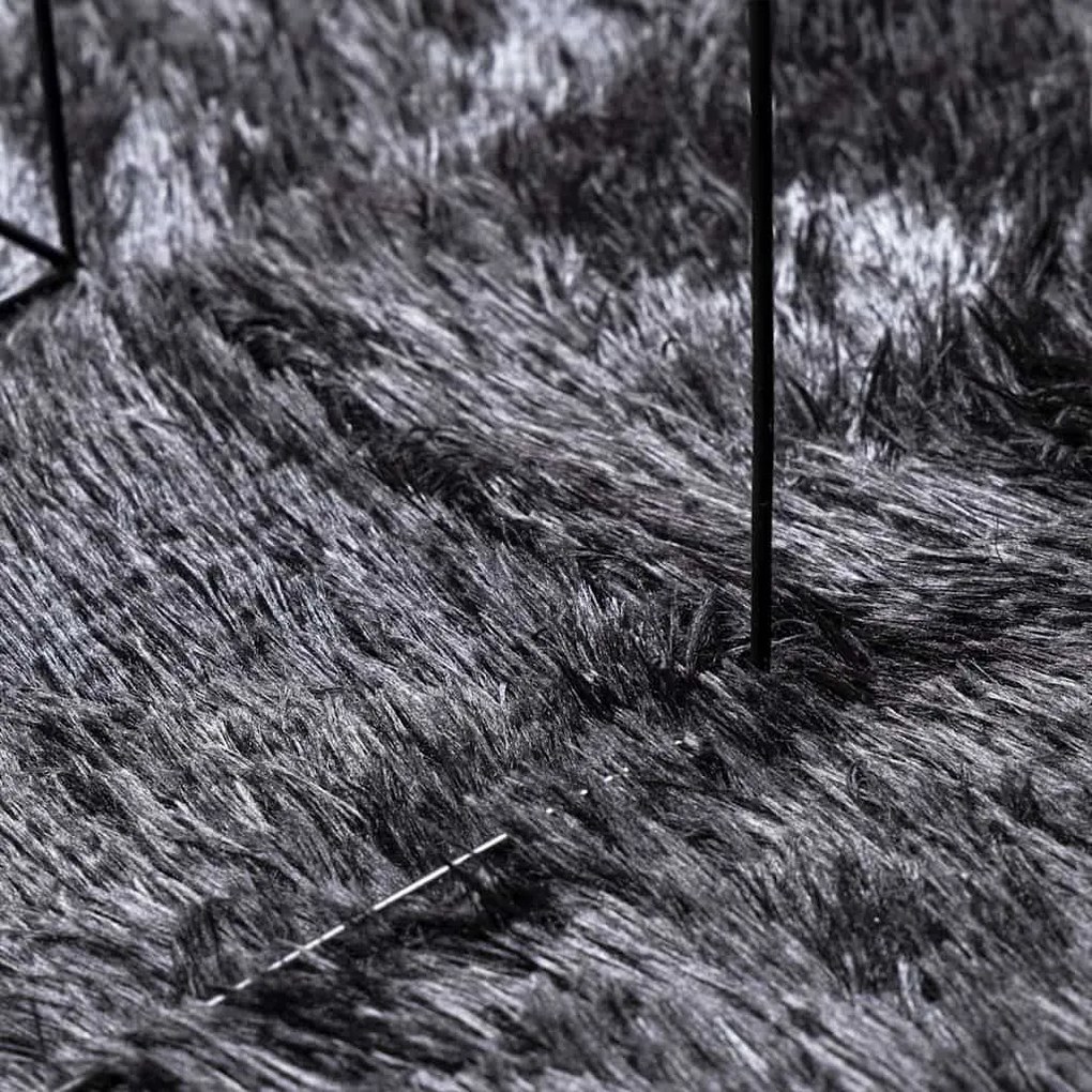 Tapete shaggy de pelo alto NAVARRA 240x340 cm cinzento-escuro