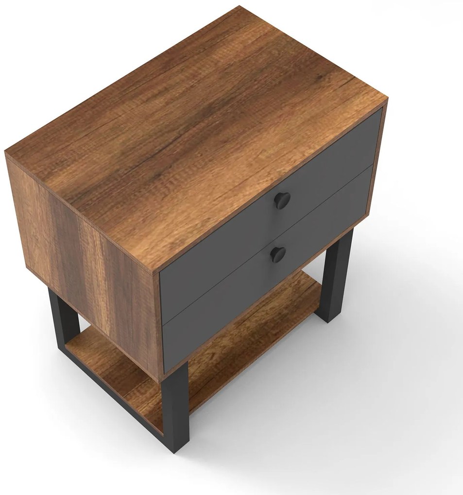 Gaveta MN03 – Nogueira e Antracite – 80x85x52 cm