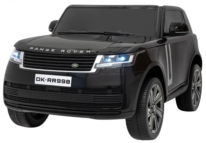 Carro elétrico para Crianças 2 Lugares Range Rover SUV Lift 12V 4x4 Rodas Espuma EVA, Assento couro ecológico Preto