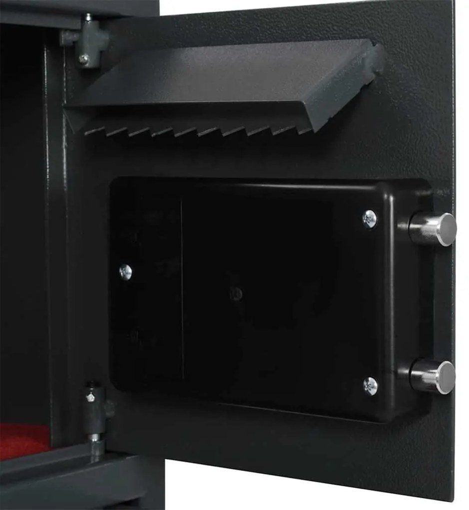 Cofre Electrónico Digital Cinza Escuro 35x31x80 cm Aço