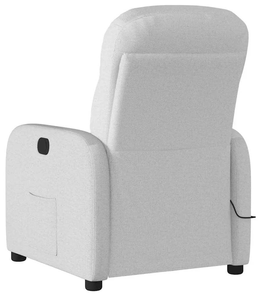 Cadeira de massagem reclinável tecido cinzento
