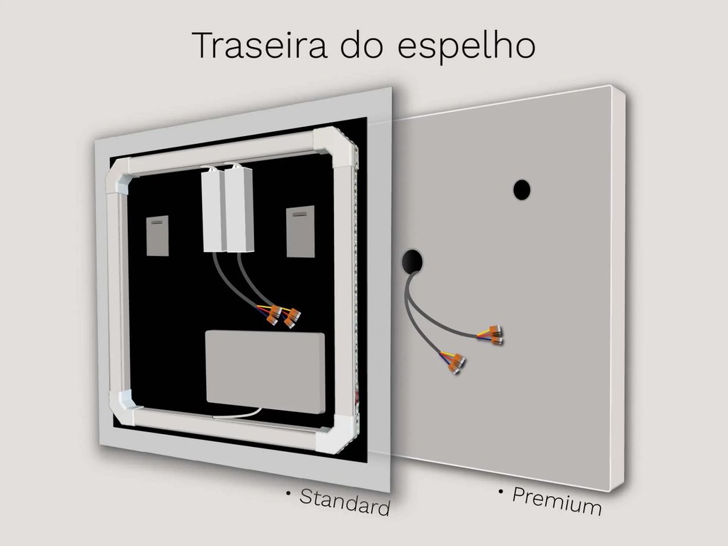 Espelho LED SMART com iluminação M5 premium + Samsung SmartPanel