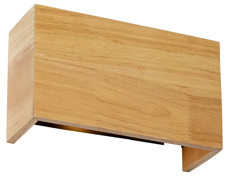 Candeeiro de parede rústico em madeira de carvalho - Otan