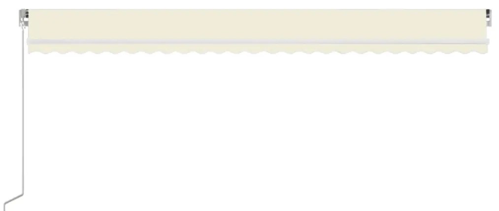 Toldo retrátil manual 600x350 cm cor creme