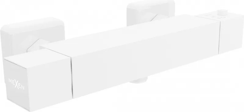 Mexen Cube misturadora de chuveiro termostática, branca - 77200-20