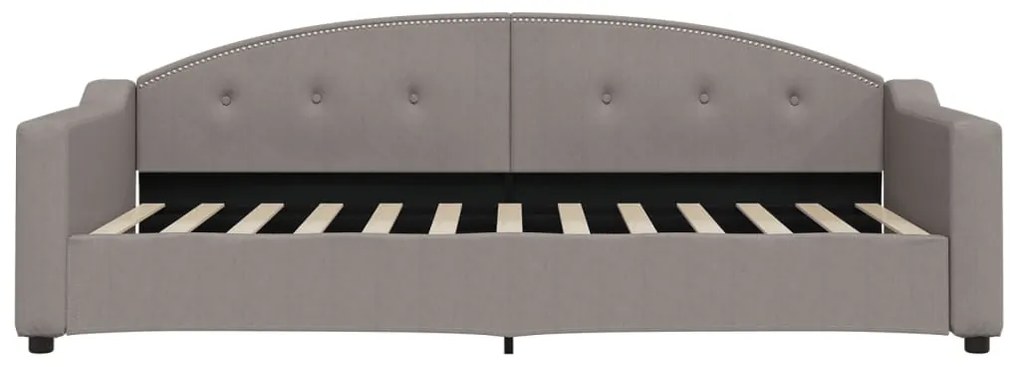 Sofá-cama com gavetão 90x200 cm tecido cinzento-acastanhado