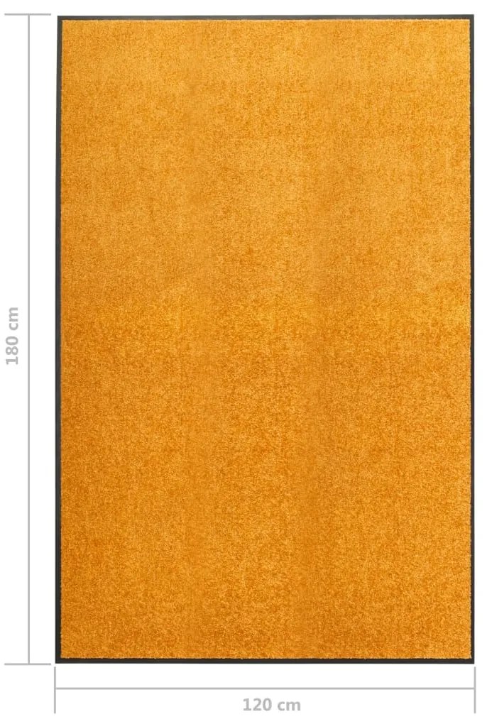 Tapete de porta lavável 120x180 cm laranja