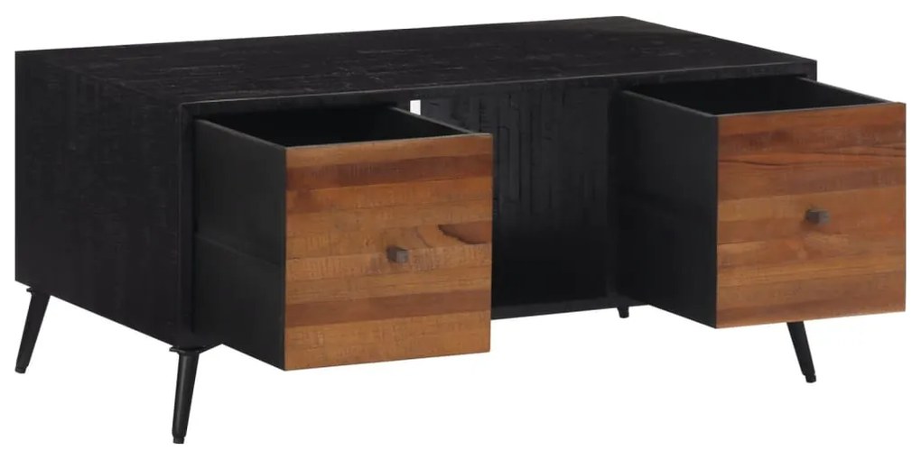 Mesa de centro 90x50x41 cm teca recuperada maciça