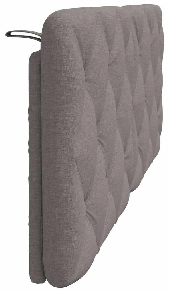 Almofadão de cabeceira 140 cm tecido cinzento-acastanhado