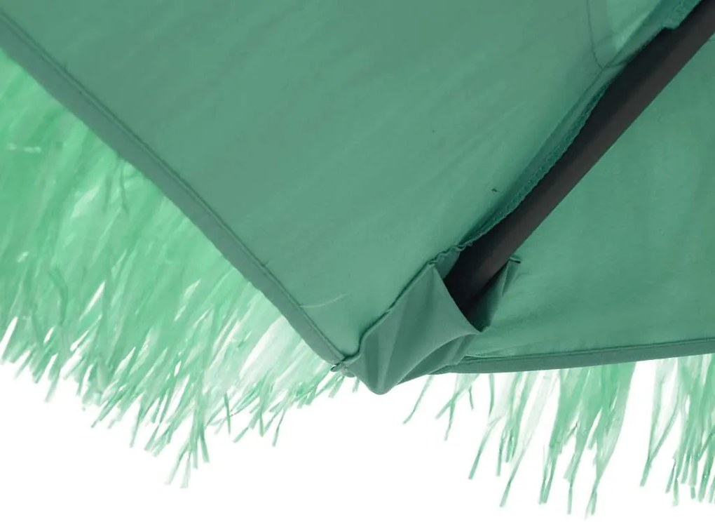 Guarda-sol de jardim com poste de aço 268x268x226 cm verde