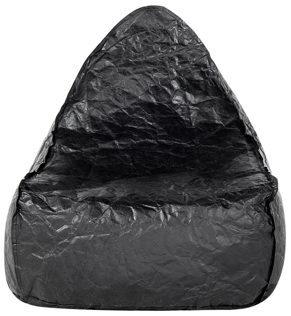 Pufe poltrona preto DROP Beliani