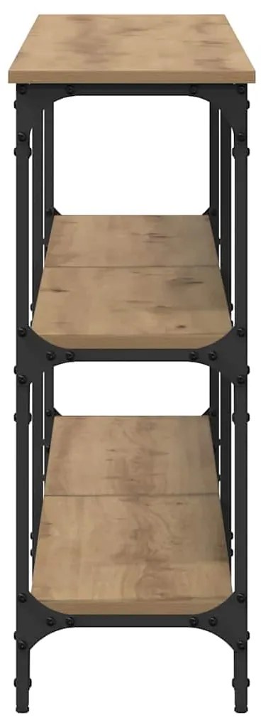 mesa de console Carvalho Artesanal 200x29x75 cm Madeira Técnica