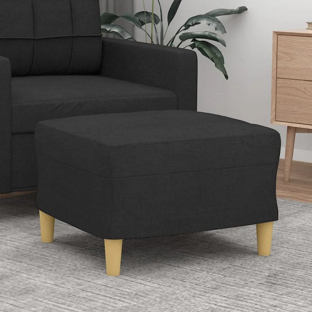 349267 vidaXL Apoio de pés 60x50x41 cm tecido preto