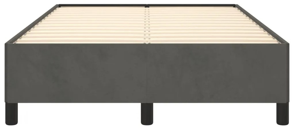 Estrutura de cama sem colchão 120x190 cm Veludo cinza escuro