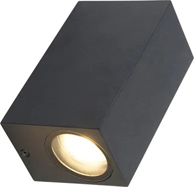Candeeiro de parede moderno preto 2 luzes IP44 - Baleno