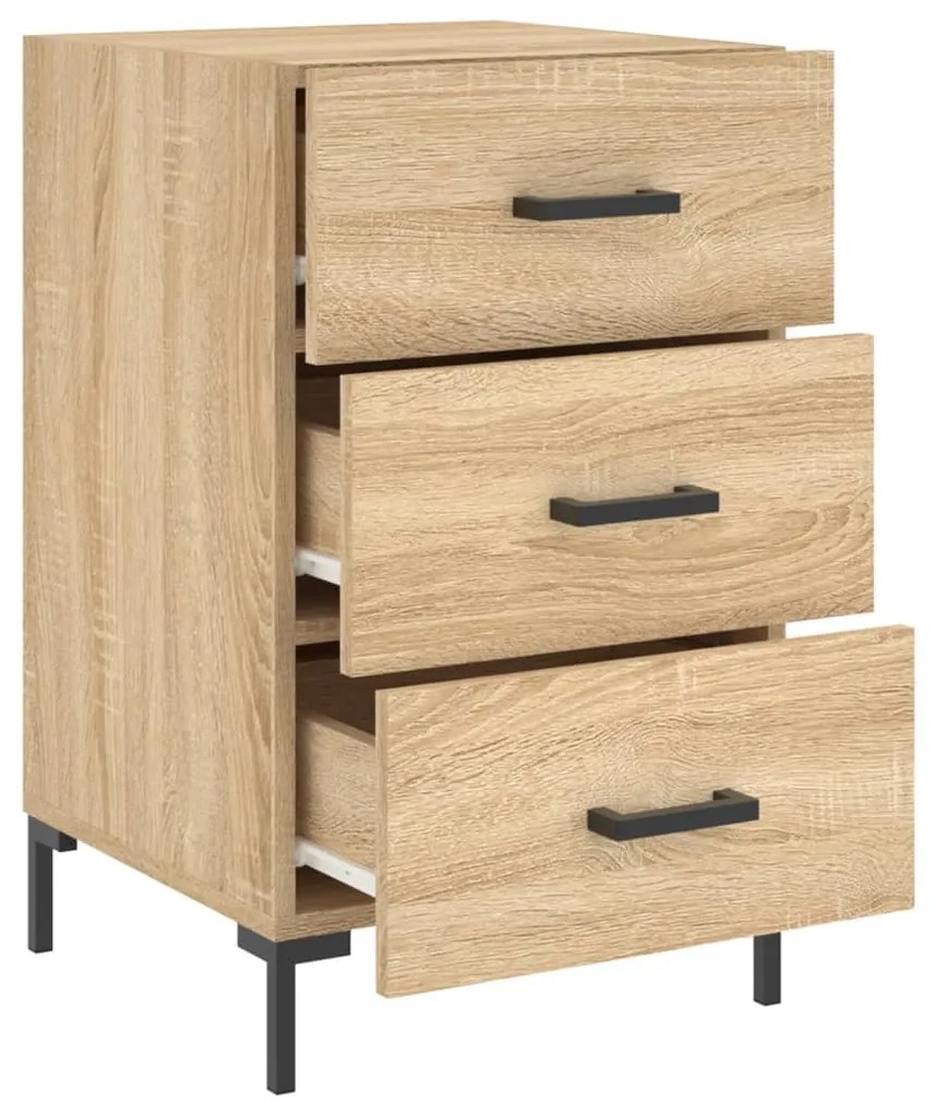 Mesa de cabeceira 40x40x66 cm derivados madeira carvalho sonoma