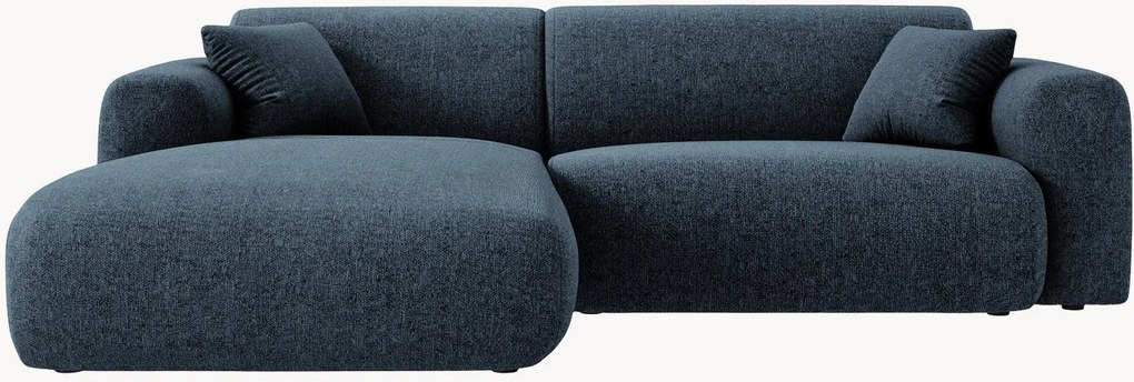 Sofá de canto em chenille Nolio (3 lugares)