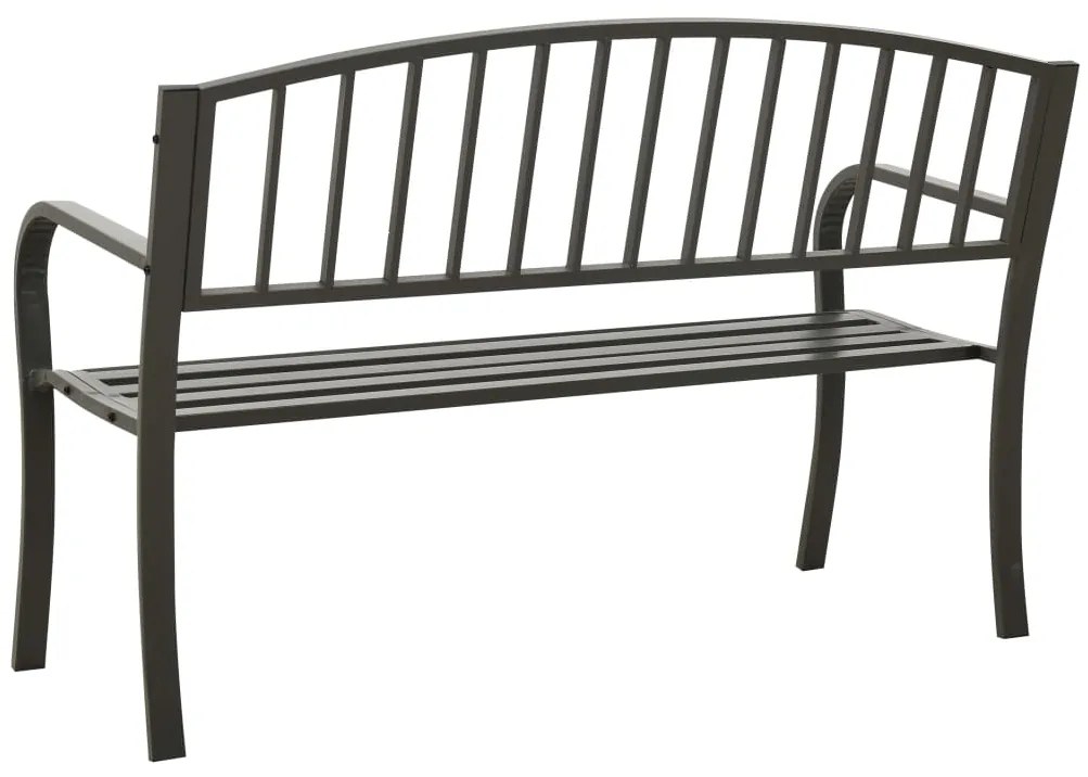 Banco de jardim 120 cm aço cinzento