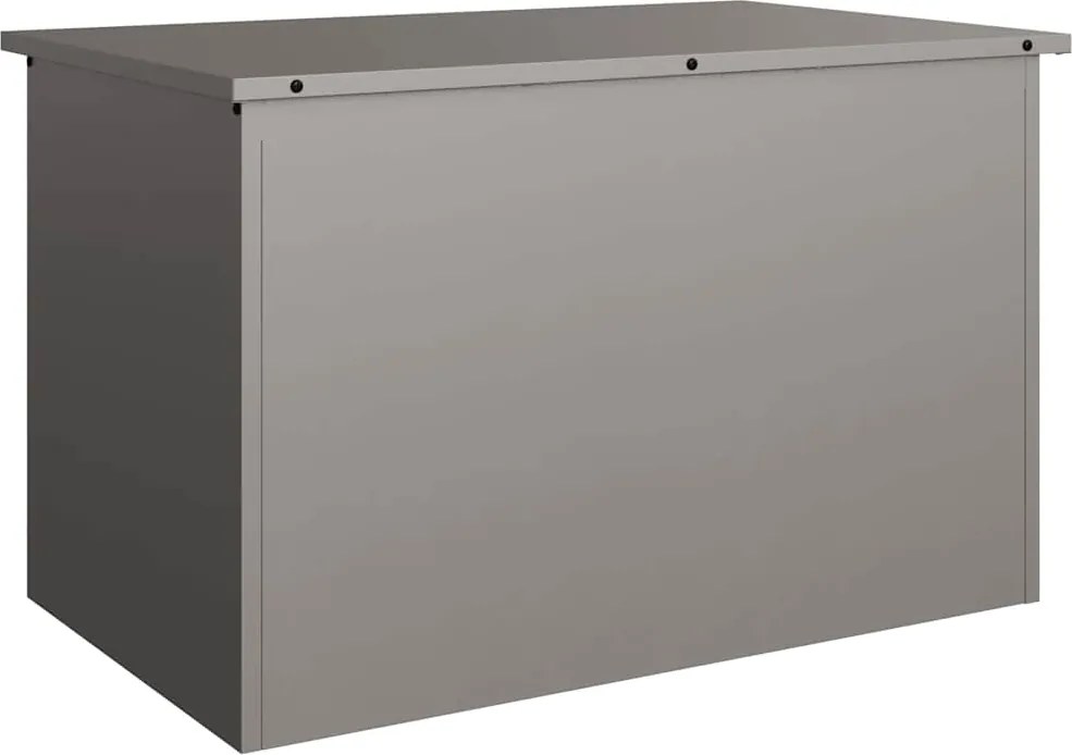 vidaXL Caixa de Armazenamento Externa Ferro Enferrujado