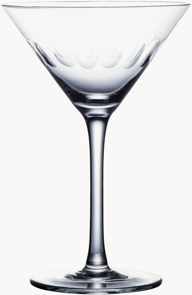 Copos de martini em cristal artesanal Lens, conjunto de 2