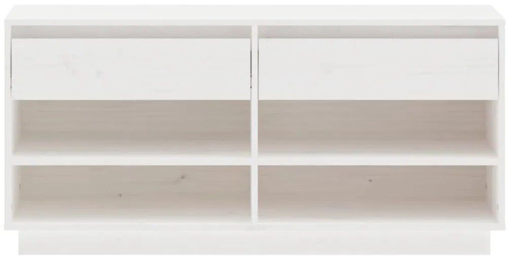 Sapateira 110x34x52 cm madeira de pinho maciça branco