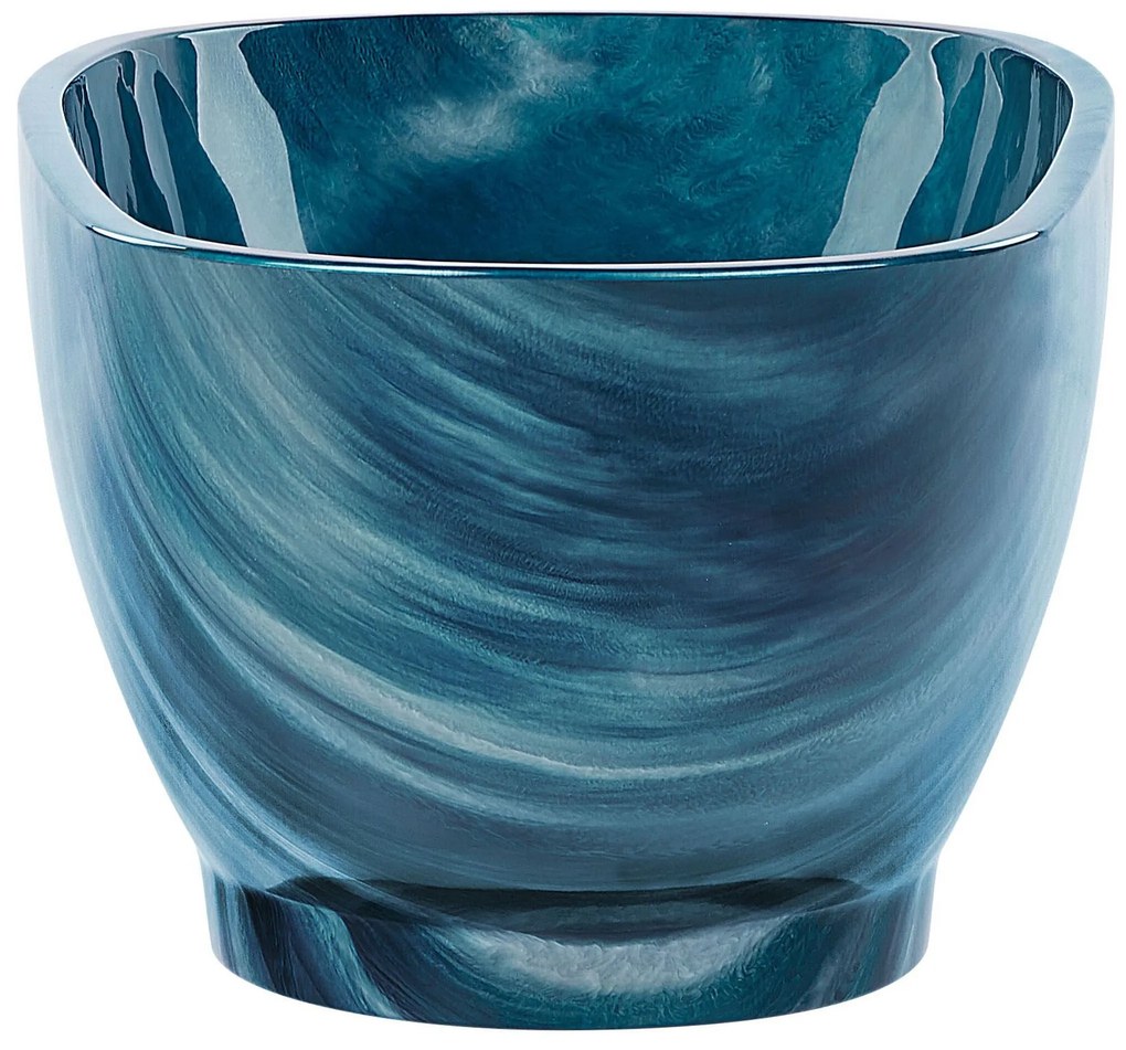 Banheira autónoma a simular mármore 170 x 80 cm azul marinho RIOJA Beliani
