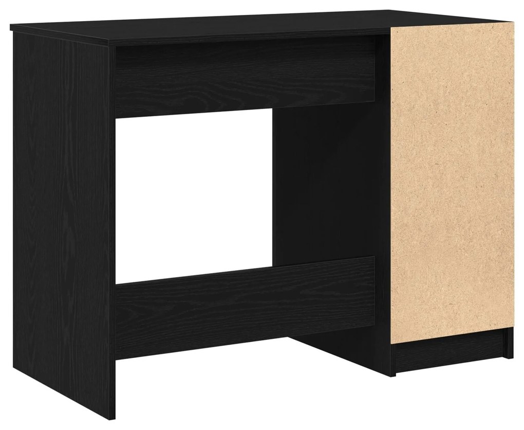 Escrivaninha de Carvalho Preto - 100x50x75 cm - Feita de Madeira de En