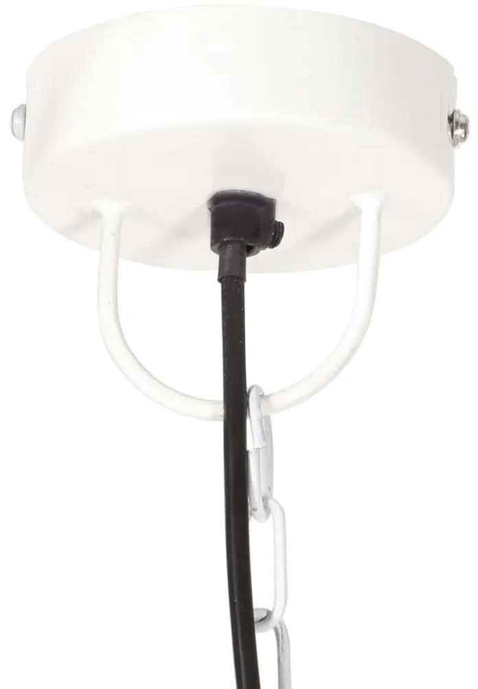 Candeeiro suspenso industrial redondo 25 W 30 cm E27 branco