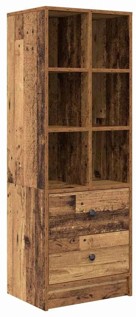 Mesa com Armazenamento Madeira Velha Madeira Composta
