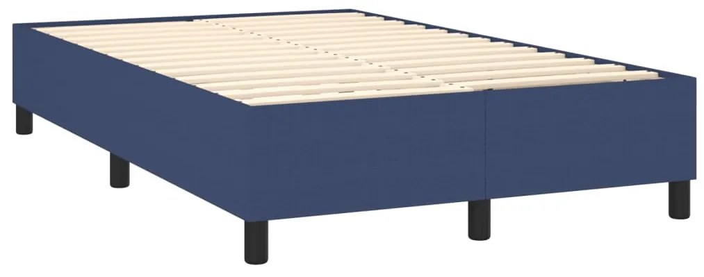 Cama com molas/colchão 120x200 cm tecido azul