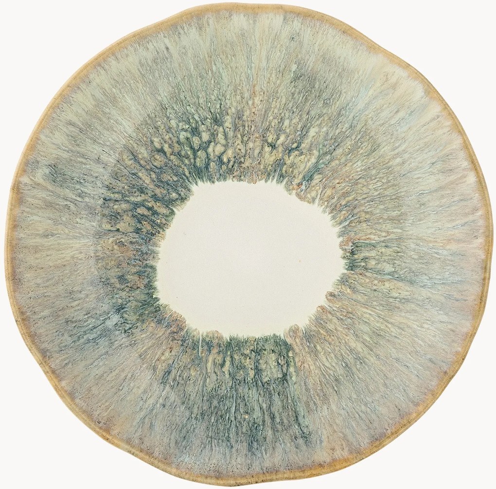 Prato de sobremesa com vidrado reativo Imogen