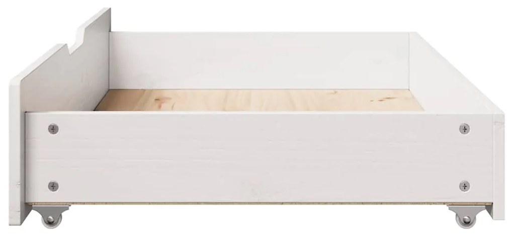 Gavetas para cama 2 pcs 90x55x17 cm pinho maciço branco