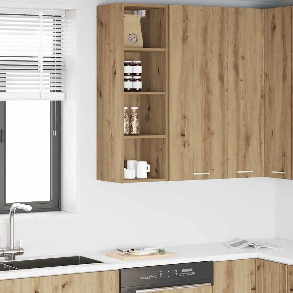 vidaXL Armário suspenso Carvalho Artesanal 30 x 29,5 x 100 cm