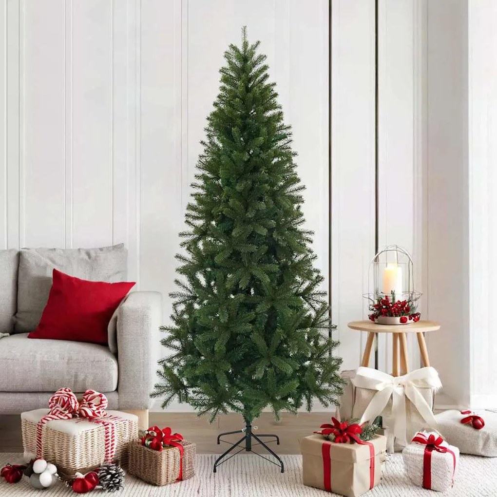 vidaXL Árvore de Natal Artificial Verde 180 cm PVC, PE e aço