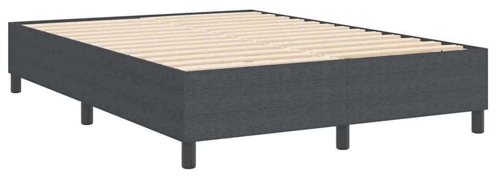 Cama Box Spring vidaXL Cinza Escuro 140x200 cm Tecido Corduroy