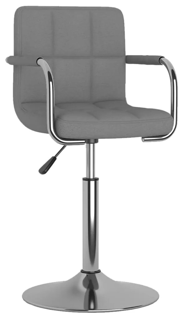 vidaXL Cadeira de jantar tecido cinzento-claro