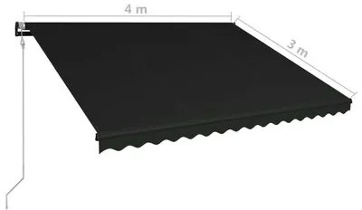 Toldo Retrátil Automático - Vários Tamanhos - Cinzento