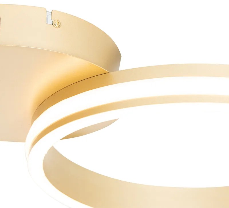 Lâmpada de teto em latão com LED de 3 níveis regulável 2 luzes - Navara Design