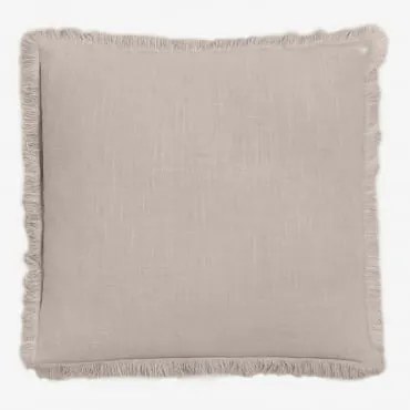Almofada Quadrada 45x45 Cm Em Algodão Nedeliya Cinzento Areia - Sklum